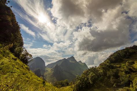 Beautiful Couldy With Mountain Scenery Stock Photo Image Of Season Background 64706644