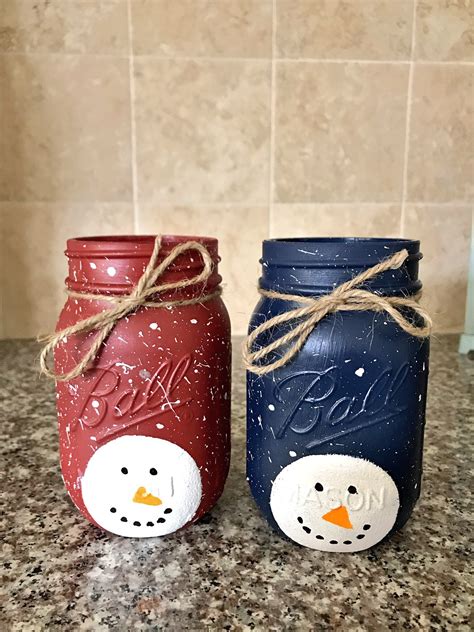 Snowman Mason Jars Christmas Craft Fair Christmas Jars Christmas
