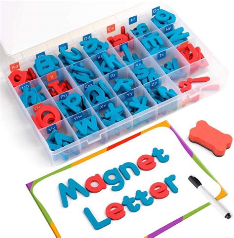 Letters 208 Pcs With Board And Storage Box Uppercase Lowercase Foam