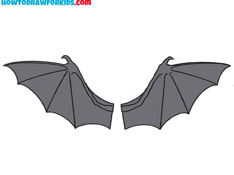 How To Draw Bat Wings Easy Drawing Tutorial For Kids