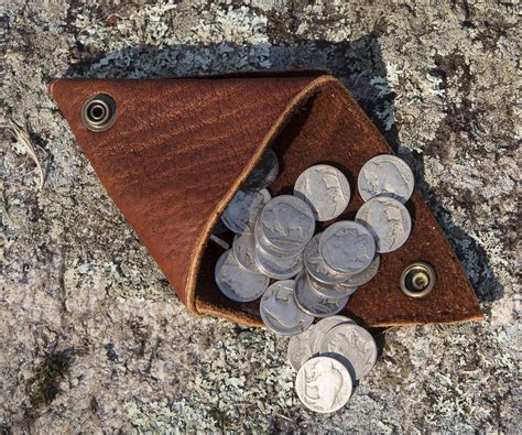 Leather Triangle Coin Pouch Fox Creek Leather