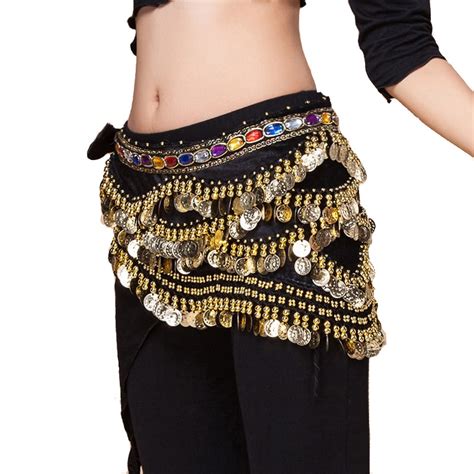 belly dance hip scarf wrap belt dancing coin sequin waist band belly dance hip hip scarfbelly