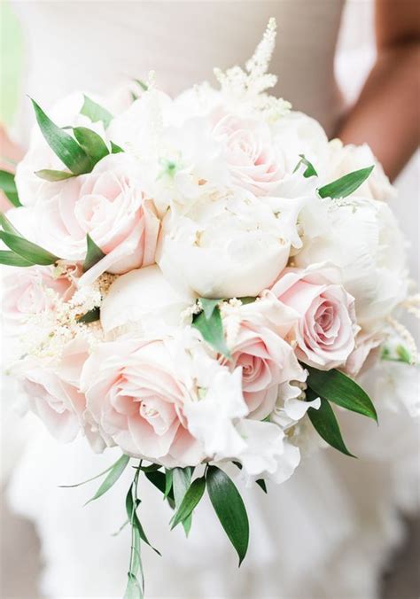 Elegant Dusty Pink And White Wedding Bouquet White Wedding Bouquets