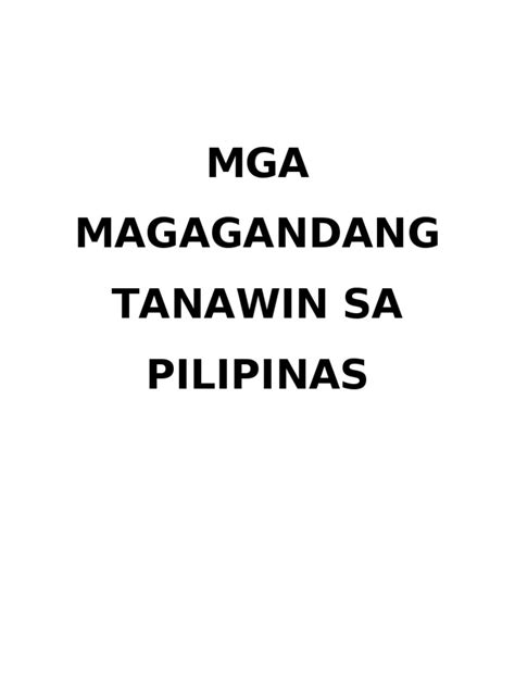 Mga Magagandang Tanawin Sa Mindanao Philippin News Collections