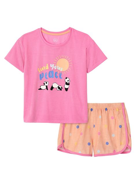 Wonder Nation Baby And Toddler Girl Poly Pajama Set 2 Piece Sizes 12m