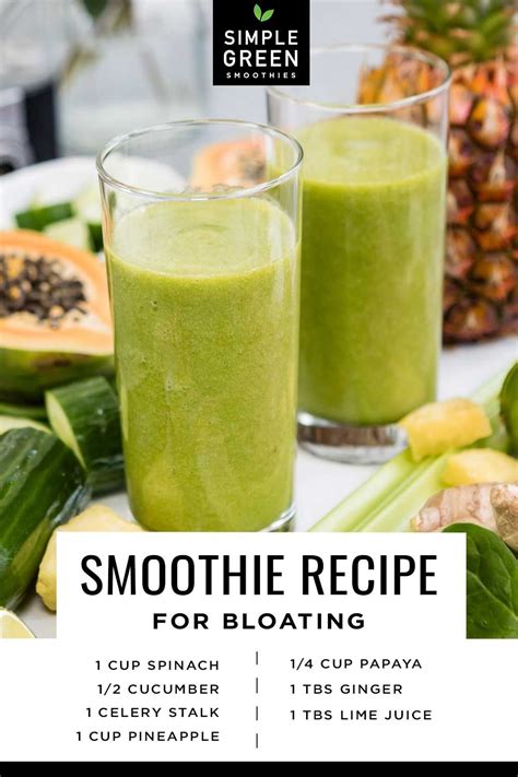 Smoothies For Bloating Recipe Green Smoothie Recipes Veggie Smoothie Recipes Smoothie