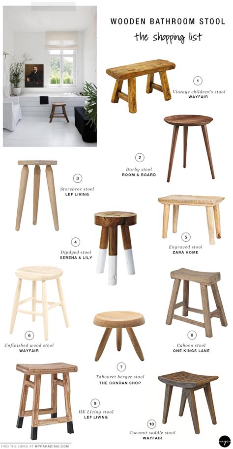Now that's a versatile piece. 10 BEST: Wooden bathroom stools | My Paradissi