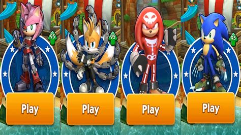 Sonic Dash All Sonic Prime Characters Boscage Maze Sonic Rusty Amy