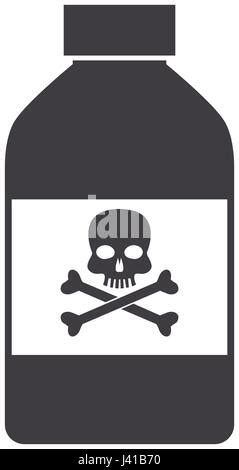 Bottle Of Poison With Skull And Crossbones Warning Sign On Label Stock Photo Alamy