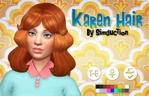 Karen Hair By Simduction Simduction On Patreon Sims 4 Cas Sims Cc