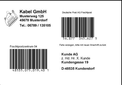 Aufkleben, zur nächsten post bringen oder dem paketboten mitgeben, fertig. print2forms - Paketaufkleber