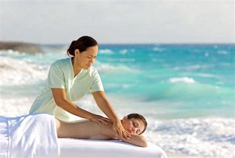 Get A Massage On The Beach Massage Therapy Getting A Massage Spa Treatment Room