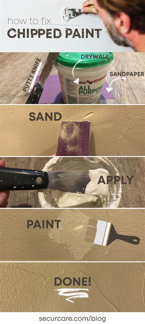 View painting tile as a treatment that may eventually wear down. The Easiest Way to Fix Chipped Paint | Paint chip wall ...