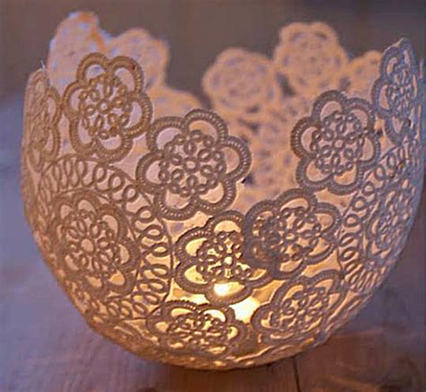 Doily Candle Holder Pinterest Best Ideas Easy Video Tutorial Crafts