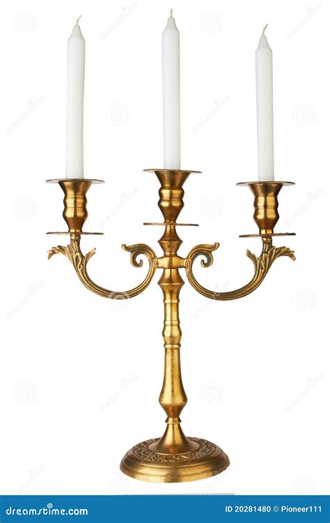 Old Fashioned Baroque Elegant Candlestick Stock Photo Image Of White