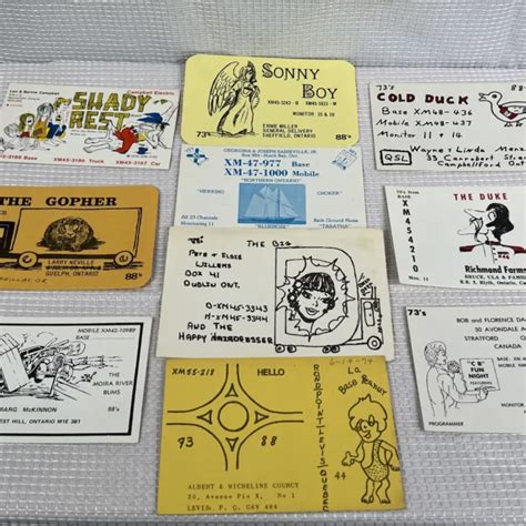 Vintage Qsl Radio Cards Amateur Radio Qsl Cards Lot Canada Radio Cards Lot 10 1999 Picclick