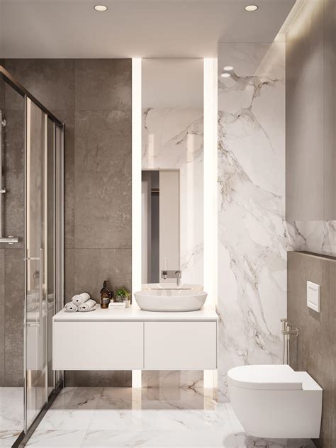 Luxury Marble Small Bathroom Interior Design Ideas