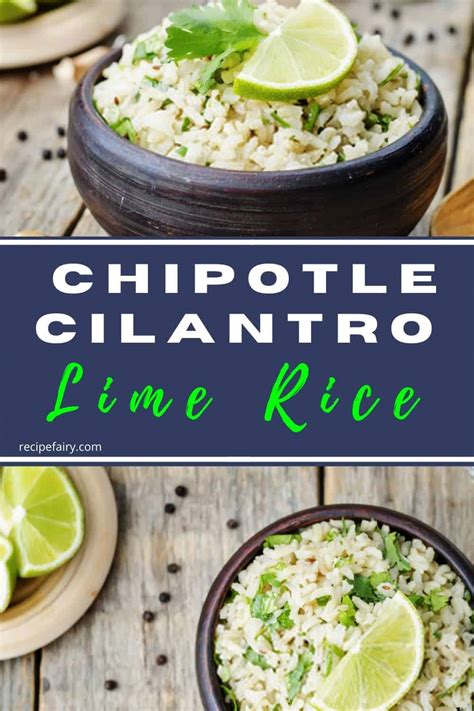 Make this cilantro lime brown rice and add it to your favorite bowl, tacos and burritos, or serve it on the side of your favorite mexican dishes! Chipotle Cilantro Lime Rice » Recipefairy.com