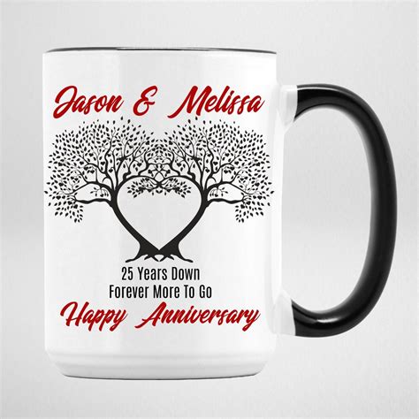 Personalized 25 Year Anniversary T For Wife 25th Anniversary Custom