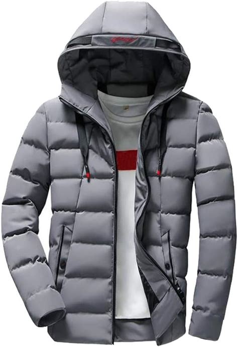 clearance forthery men s down jacket puffer coat thicken packable warm winter with hood amazon