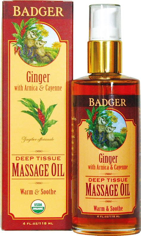Badger Balm Ginger Deep Tissue Massage Oil 118 Ml Ecco Verde Online Shop