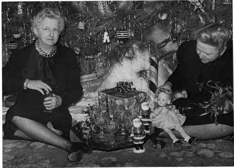 Christmas With Margaret 1940s Christmas Photograph Vintage