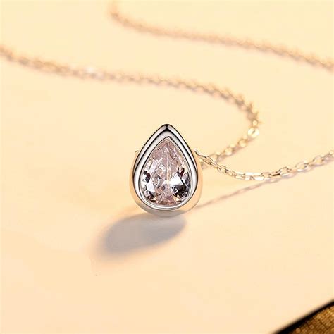 Teardrop Shaped Sterling Silver Necklaces Jewelry Element