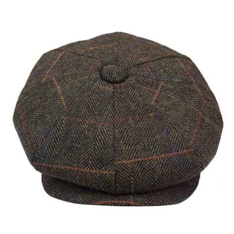 Mens 8 Panel Newsboy Cap Happy Gentleman