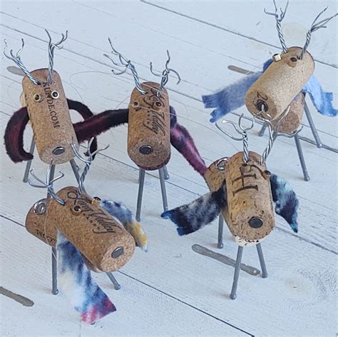 Wine Cork Reindeer Ornament Wine Lover Gift Christmas Etsy