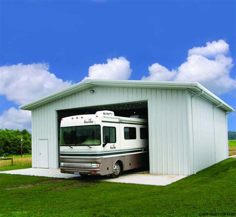 Dude makes a ghetto fabulous, tarp carport/storage shed with things around the house. RV Storage Buildings, Metal RV Garages, Prefab Building Kits