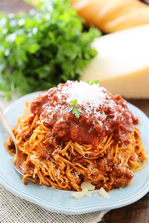 Slow Cooker Spaghetti Bolognese The Comfort Of Cooking