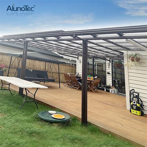 Alunotec Customized Sunblock Polycarbonate Cover Outdoor Canopy Balcony