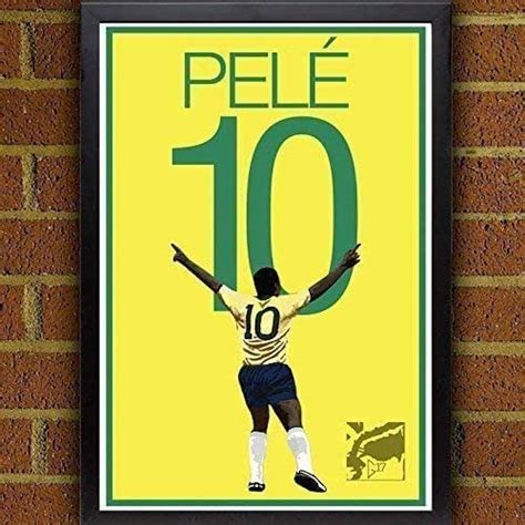 Pele Poster Brazil Soccer Art Handmade