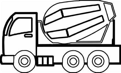 Cement Mixer Coloring Page