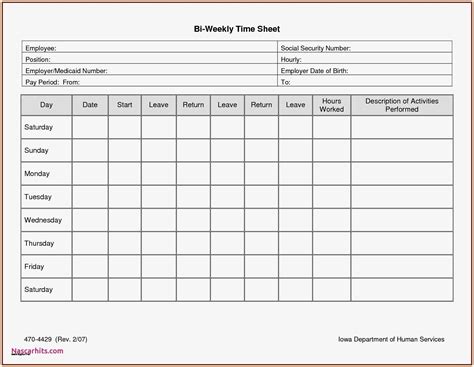 Time Study Template Excel