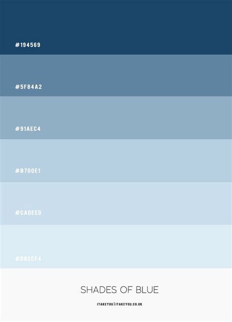 Blue Winter Colour Palette Shades Of Blue Blue Color Schemes