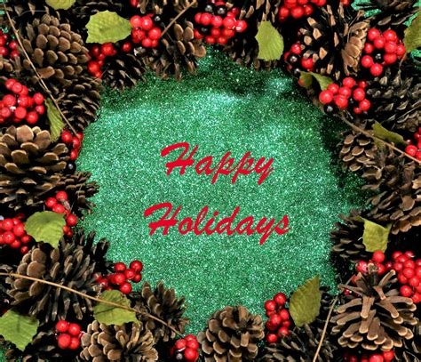 Happy Holidays Wreath Free Stock Photo Public Domain Pictures