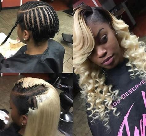 21 Sew In Braid Hairstyles Middle And Side Part Patterns