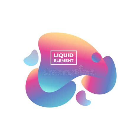 Liquid Elemen Vector Abstract Liquid Shape Graphic Elements Colorful