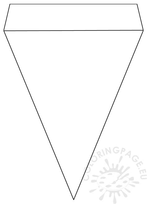 Printable Pennant Banner Template Coloring Page Pennant Banner