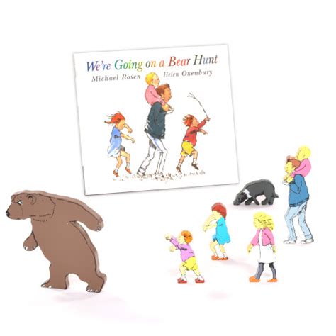 Were Going On A Bear Hunt Book And Wooden Character Set