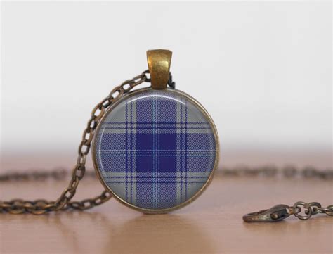 Edwards Tartan Pendant Necklace Scottish Tartan Jewelry