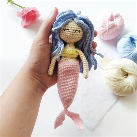 Crochet Amigurumi Mermaid Pattern Crochet Mermaid Doll Etsy
