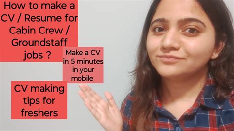 How To Make A Cv In Mobile For A Job Resume Cv Format For