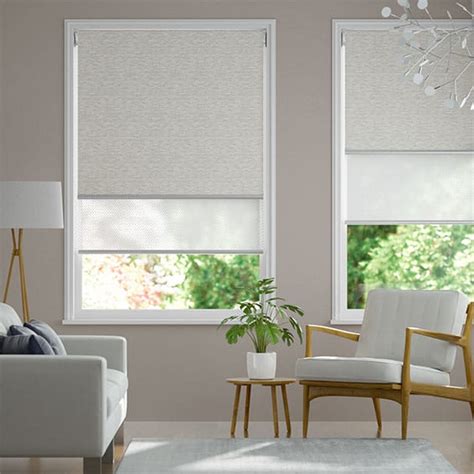 A type of transition that simulates the opening and closing of window blinds as one clip transitions to another. Caress Natural & White Double Roller Blind | Blinds Online™