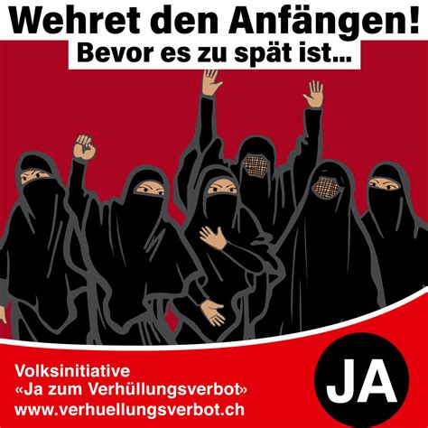 Kampagnen Grafiken Ja Zum Verhüllungsverbot