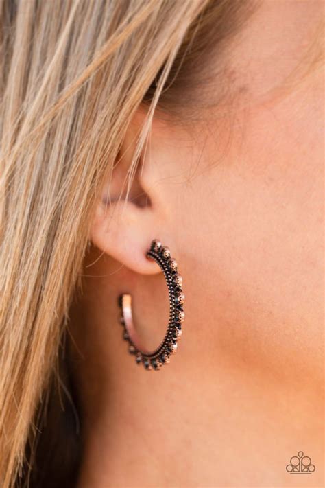 Pin By Stylettebling On July Copper Earrings Hoop Earrings