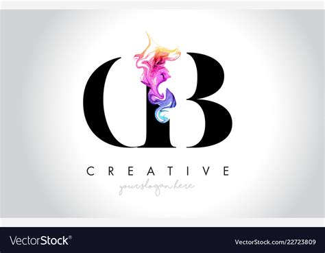 Cb Vibrant Creative Leter Logo Design Royalty Free Vector