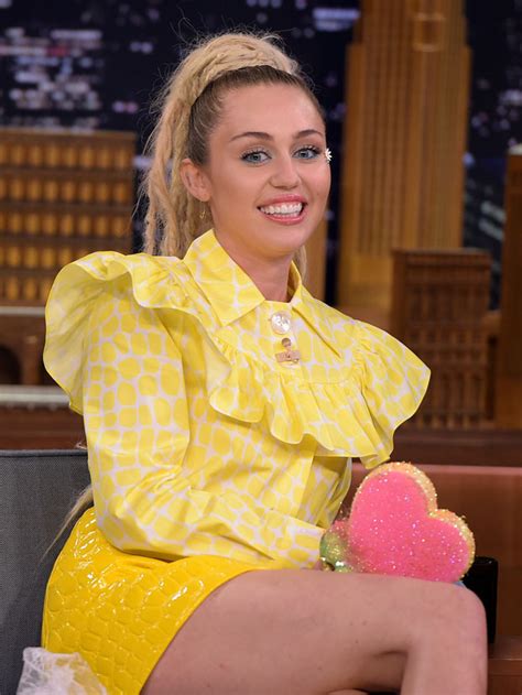 Miley Cyrus In Miu Miu At The Tonight Show Starring Jimmy Fallon