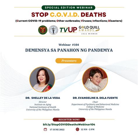 Stop Covid Deaths Demensya Sa Panahon Ng Pandemya University Of The